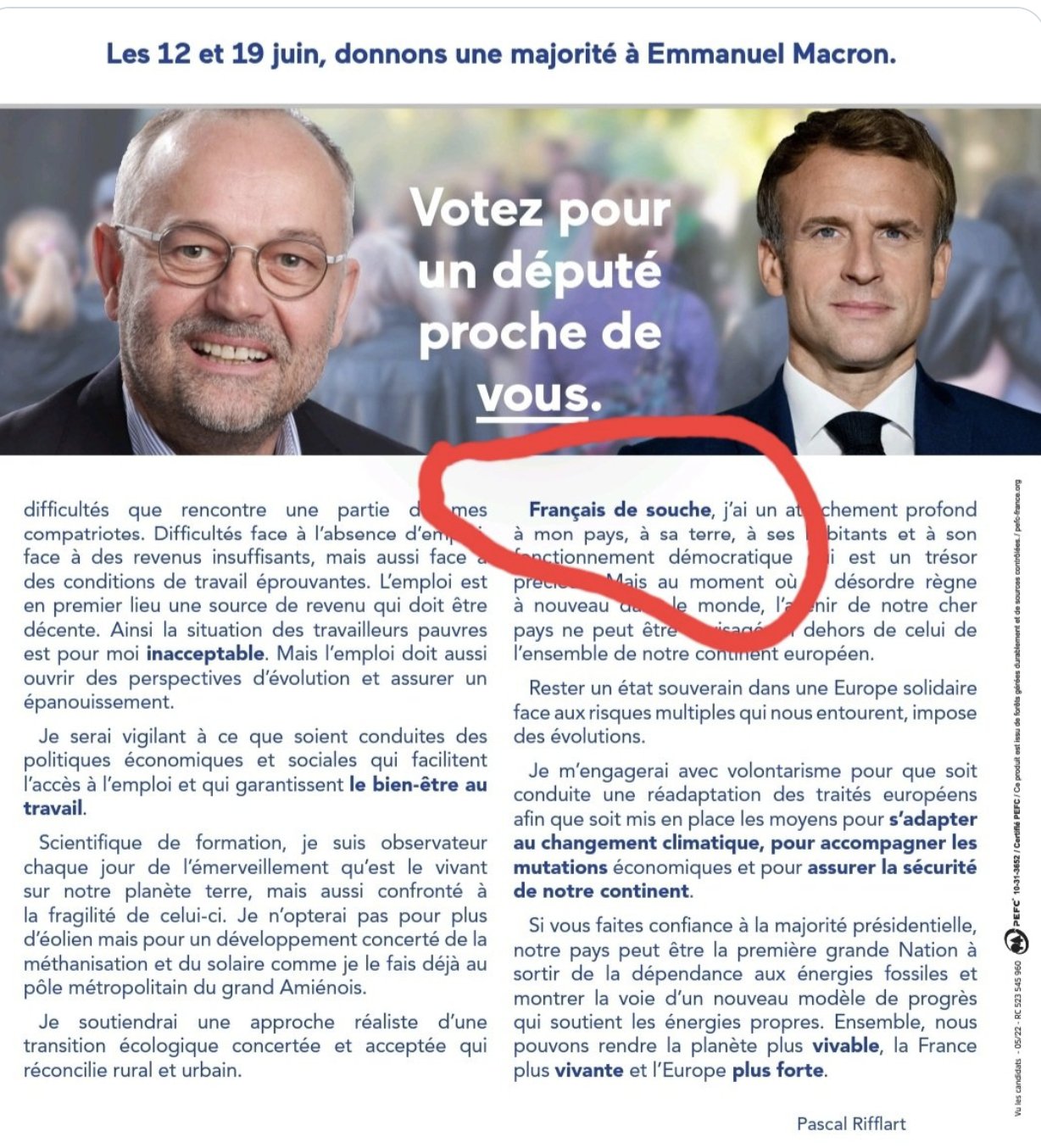 « Médecin » et « français de souche »: à Amiens, un candidat macroniste mis à l’honneur par l’extrême droite